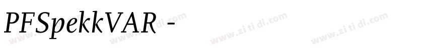 PFSpekkVAR 字体转换